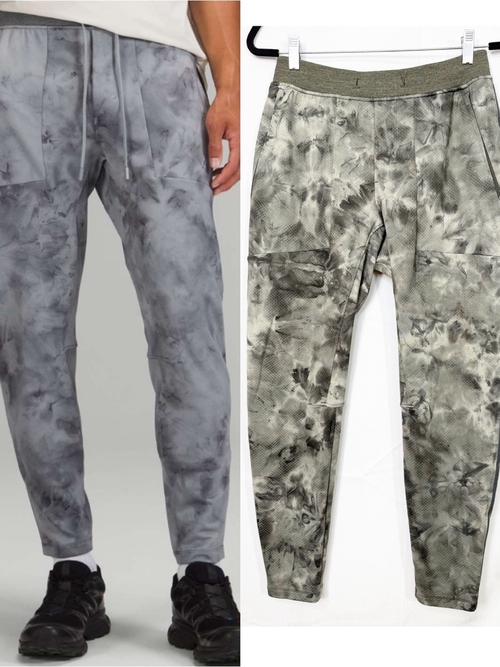 Lululemon Men’s Lululemon Textured Tech Pant Olive Green Grey Athletic